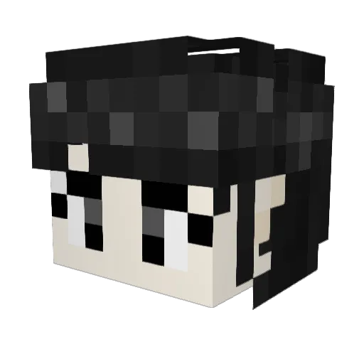 YuanYuhe Minecraft avatar head, 3D render
