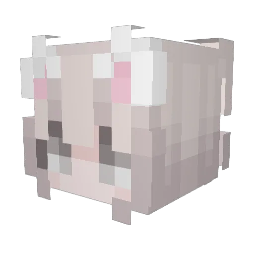 Yuan_Che Minecraft avatar head, 3D render