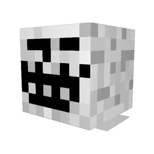 Yubcs Minecraft avatar head, 3D render