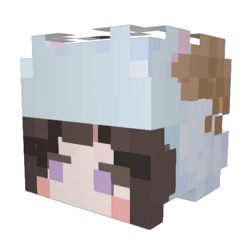 Yubii0509 Minecraft avatar head, 3D render