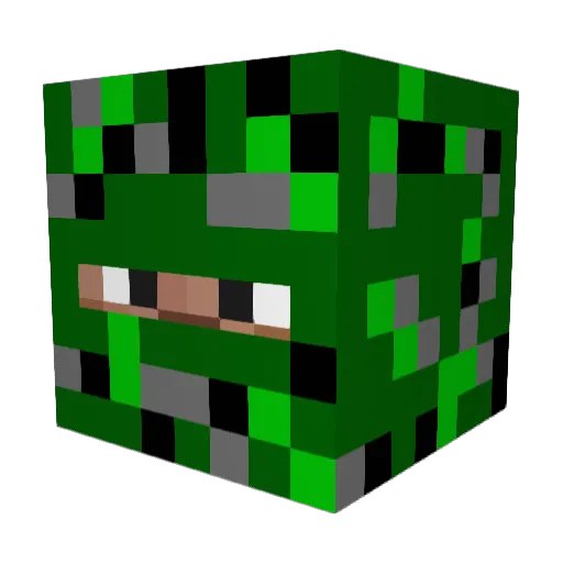 Yucan2 Minecraft avatar head, 3D render