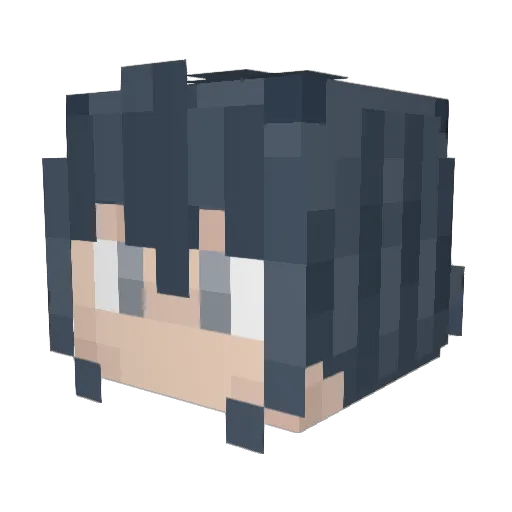 Yuch1i Minecraft avatar head, 3D render