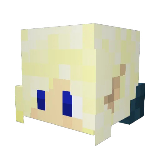Yucho Minecraft avatar head, 3D render