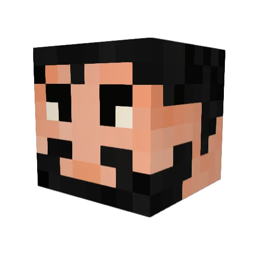 Yuchxi Minecraft avatar head, 3D render