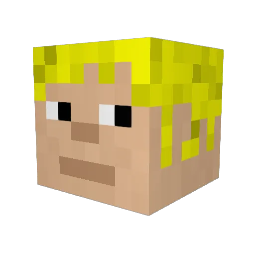 Yuda2323 Minecraft avatar head, 3D render