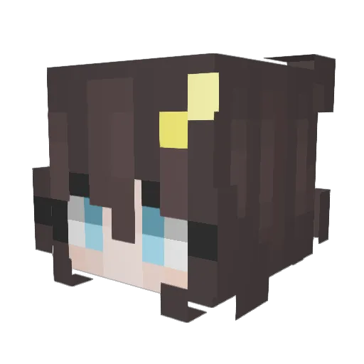 Yuddhh Minecraft avatar head, 3D render