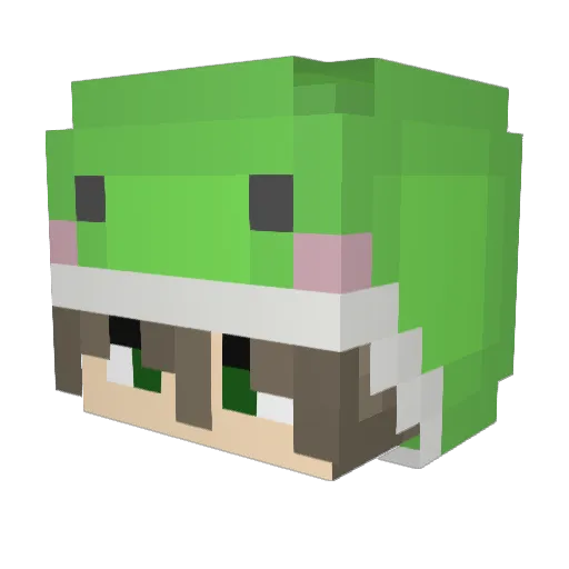 Yudedako1108 Minecraft avatar head, 3D render