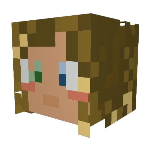 Yudichh Minecraft avatar head, 3D render