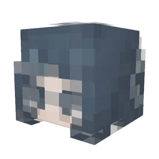 YueNin Minecraft avatar head, 3D render