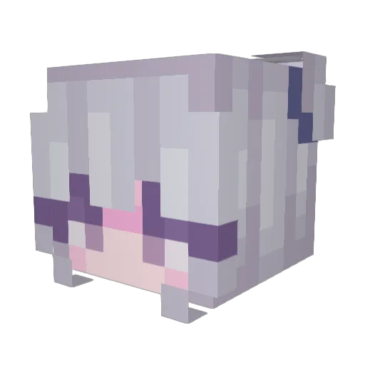YueYe_0802 Minecraft avatar head, 3D render