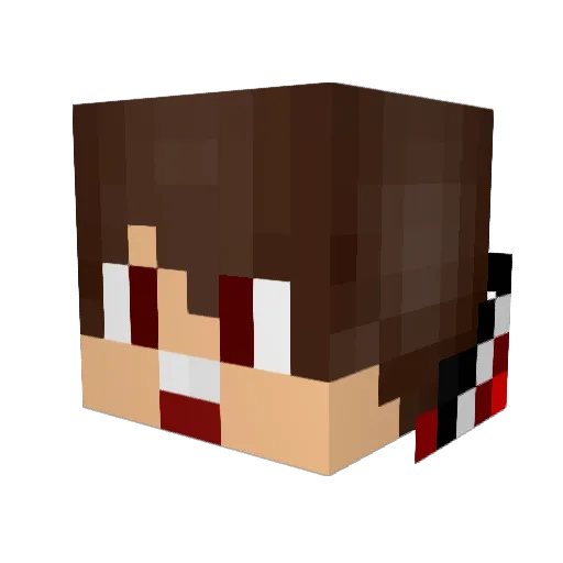 YuehLin Minecraft avatar head, 3D render