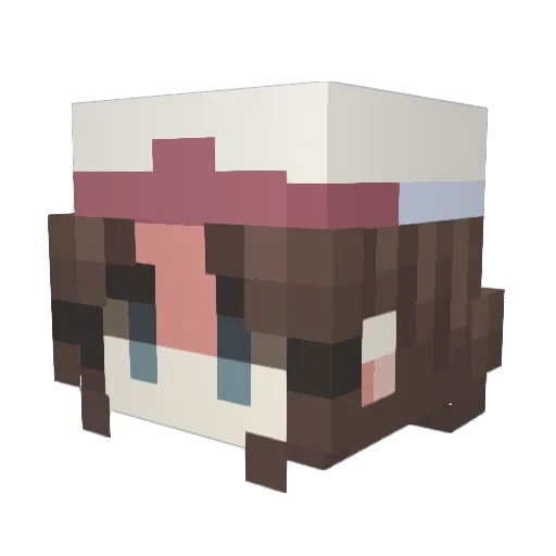 Yuelia__ Minecraft avatar head, 3D render