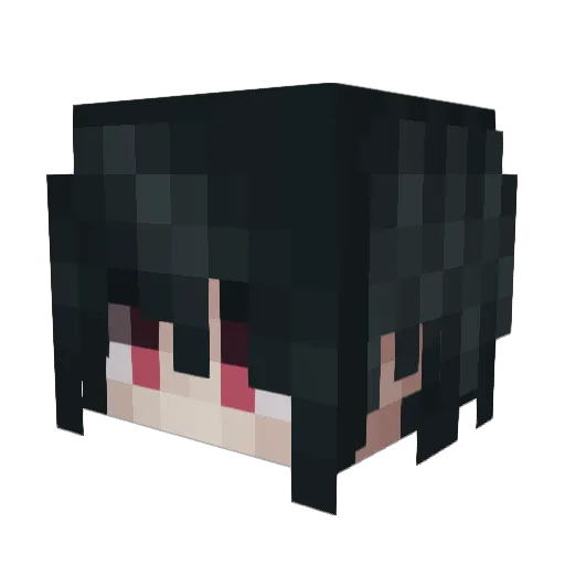 Yuen Minecraft avatar head, 3D render
