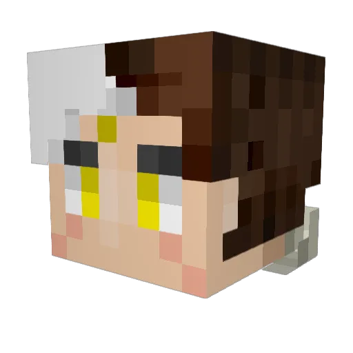 Yuenvy Minecraft avatar head, 3D render