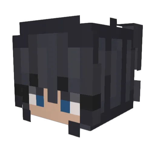 Yueshu17 Minecraft avatar head, 3D render