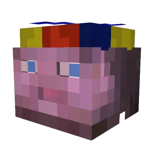 Yueu210 Minecraft avatar head, 3D render
