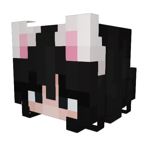Yuevu Minecraft avatar head, 3D render