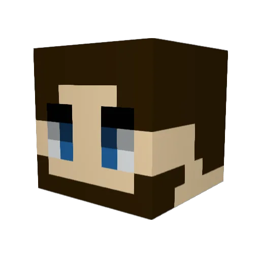 Yueyoung Minecraft avatar head, 3D render