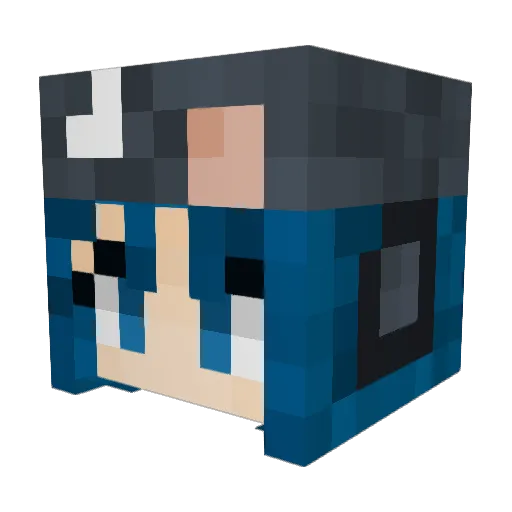 YuffiePowy Minecraft avatar head, 3D render