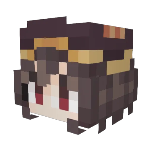 YugawaT Minecraft avatar head, 3D render