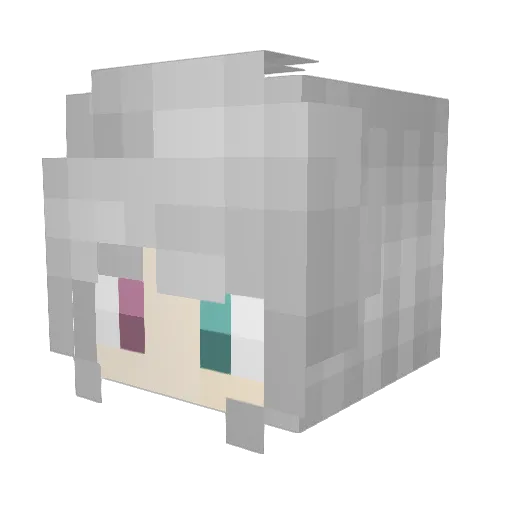 Yugen_TK Minecraft avatar head, 3D render