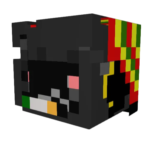 Yugenland Minecraft avatar head, 3D render