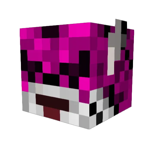 Yugi114 Minecraft avatar head, 3D render