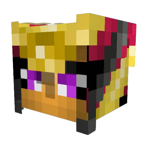 Yugi1763 Minecraft avatar head, 3D render