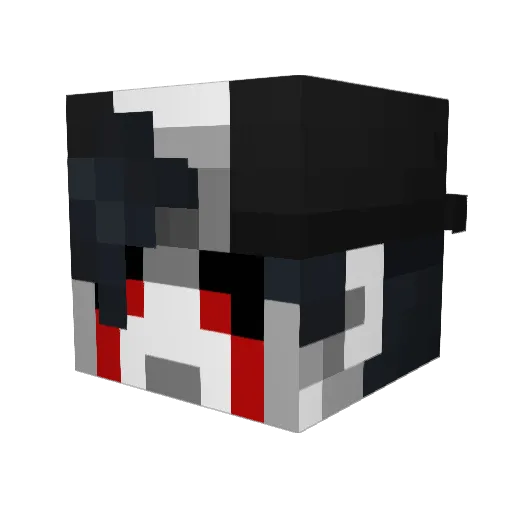 YugiMax Minecraft avatar head, 3D render