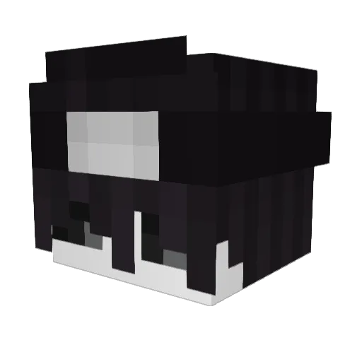 Yugiko Minecraft avatar head, 3D render