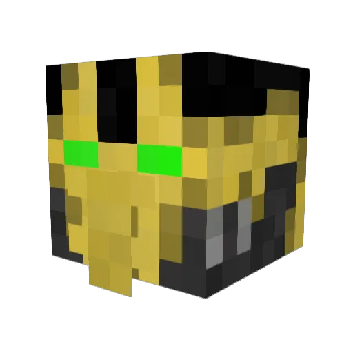 Yugnes Minecraft avatar head, 3D render