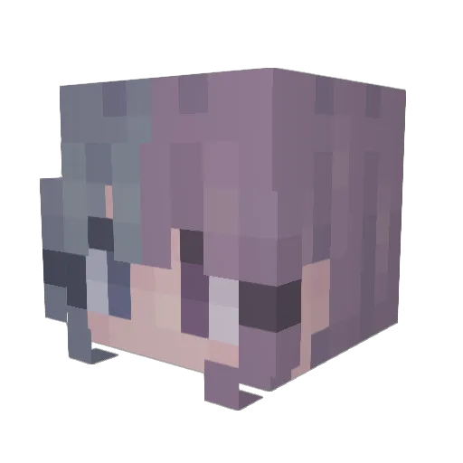 Yugul_ Minecraft avatar head, 3D render