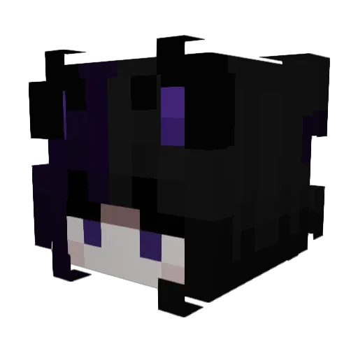 Yuguree_ Minecraft avatar head, 3D render