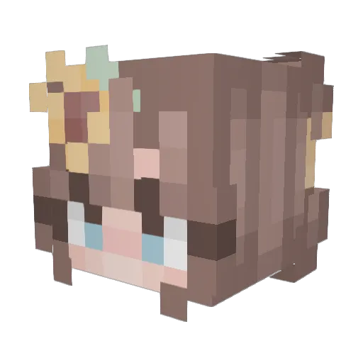 YuhGetIntoIt__ Minecraft avatar head, 3D render