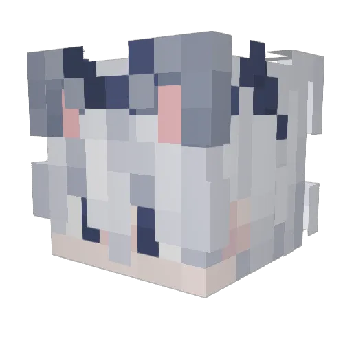 YuhOz Minecraft avatar head, 3D render