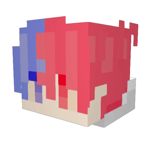 Yuhan_KR_ Minecraft avatar head, 3D render