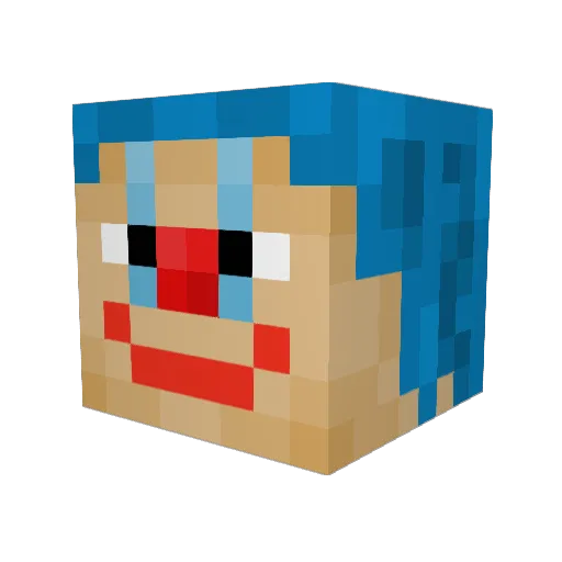 Yuhapahas Minecraft avatar head, 3D render