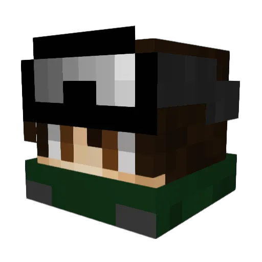 Yuheri Minecraft avatar head, 3D render