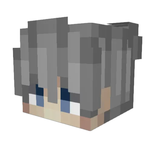 Yuhing Minecraft avatar head, 3D render