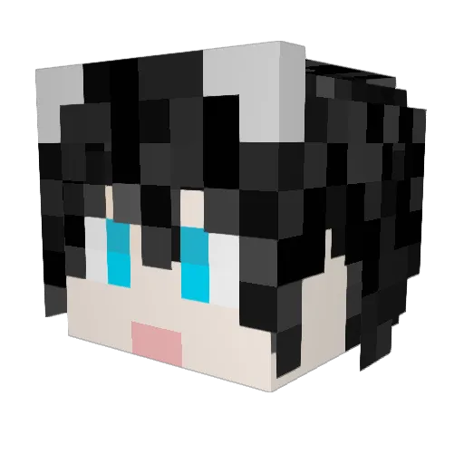 Yuhiz2 Minecraft avatar head, 3D render
