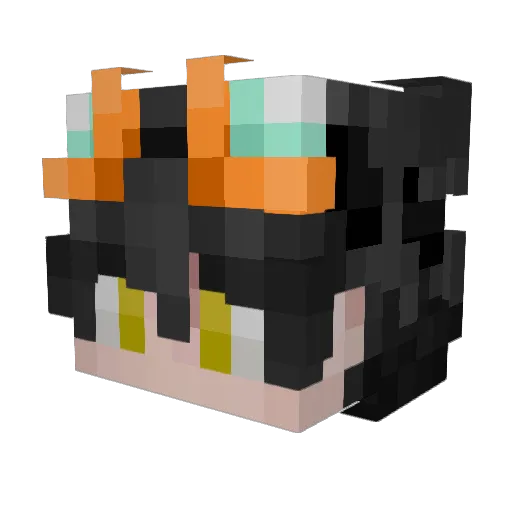 YuhuuEMCE Minecraft avatar head, 3D render