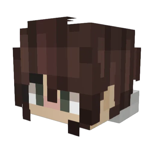 Yui1232 Minecraft avatar head, 3D render