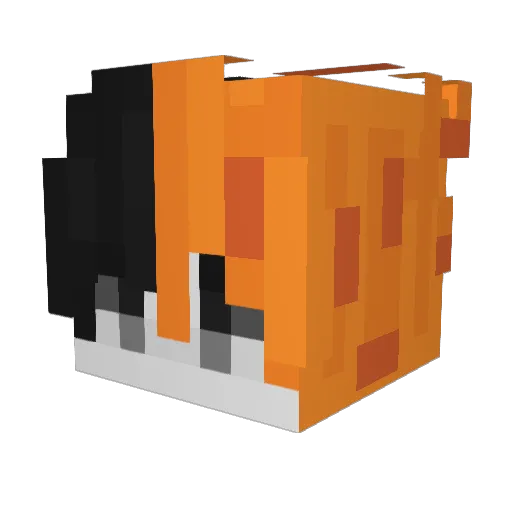 Yui12F Minecraft avatar head, 3D render