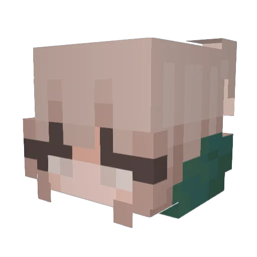 YuiKanji Minecraft avatar head, 3D render