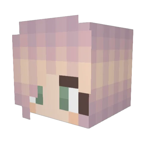 YuiKun_ Minecraft avatar head, 3D render