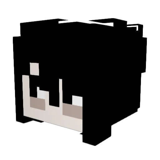 YuiMew Minecraft avatar head, 3D render