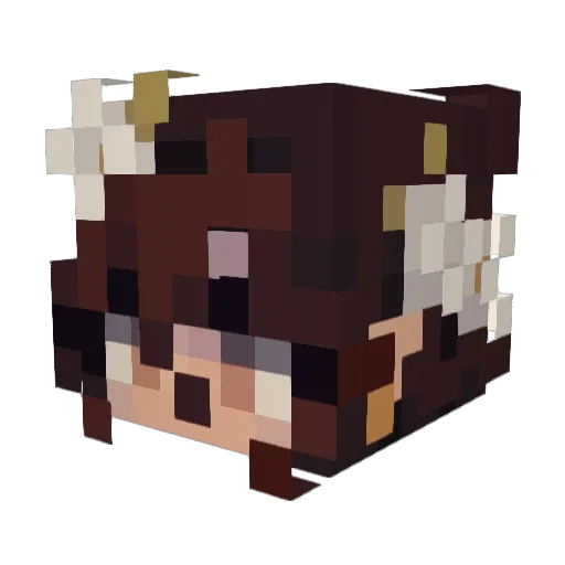 YuiSn0w Minecraft avatar head, 3D render