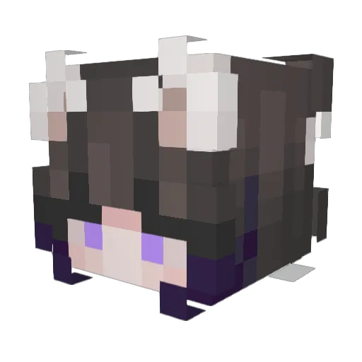 Yui_Chii Minecraft avatar head, 3D render