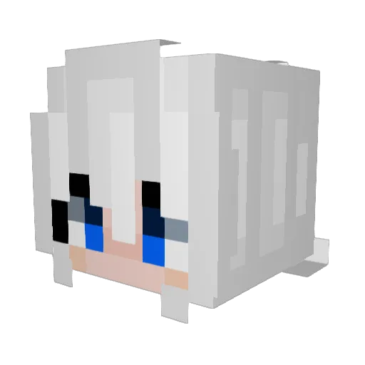 Yui__Shiro Minecraft avatar head, 3D render
