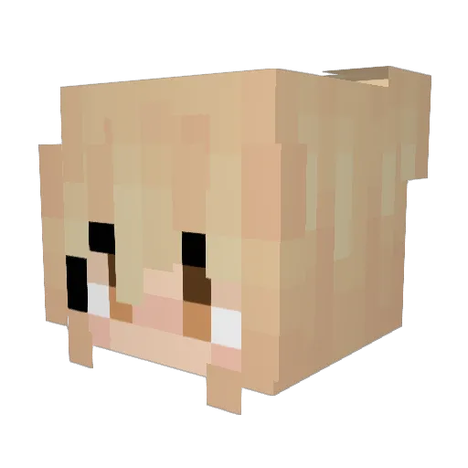Yui_meru Minecraft avatar head, 3D render